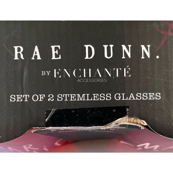 Rae Dunn Stemless Christmas Glasses  New On Box - Picture 3 of 4